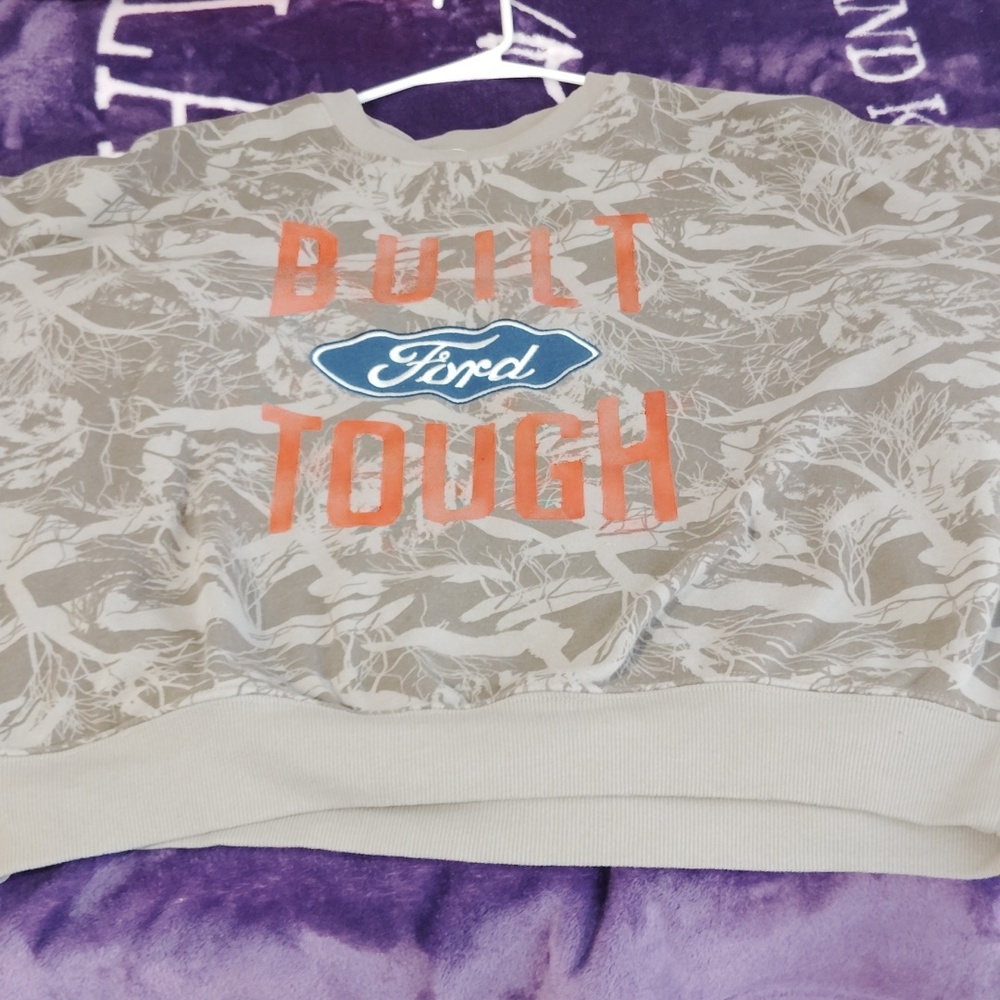 Ford Built Tough Camouflage Embroidery Sweatshirt- Camo